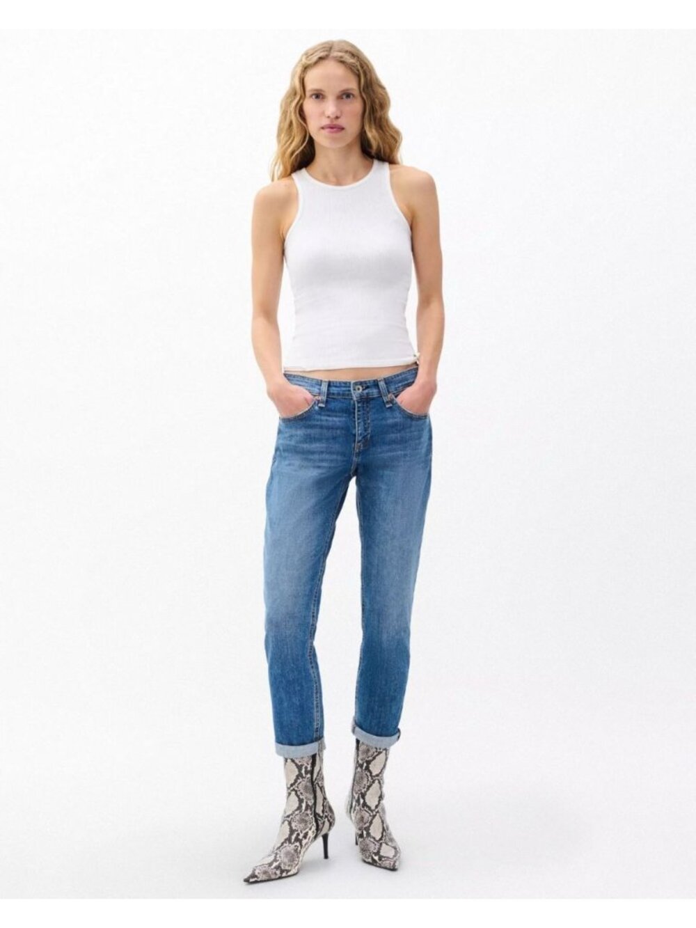 New Rag & Bone Women's 27 Julienne Dre Low-Rise Slim Boyfriend Jeans Nwt $225